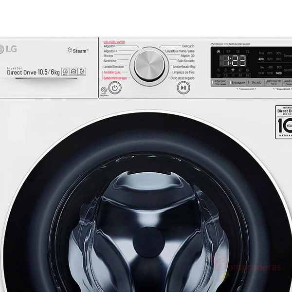 LG Lavasecadora LG Carga Frontal Inteligente Inverter DD con Ciclos con  vapor Steam™ 20 kg - Color Acero con Conectividad LG ThinQ