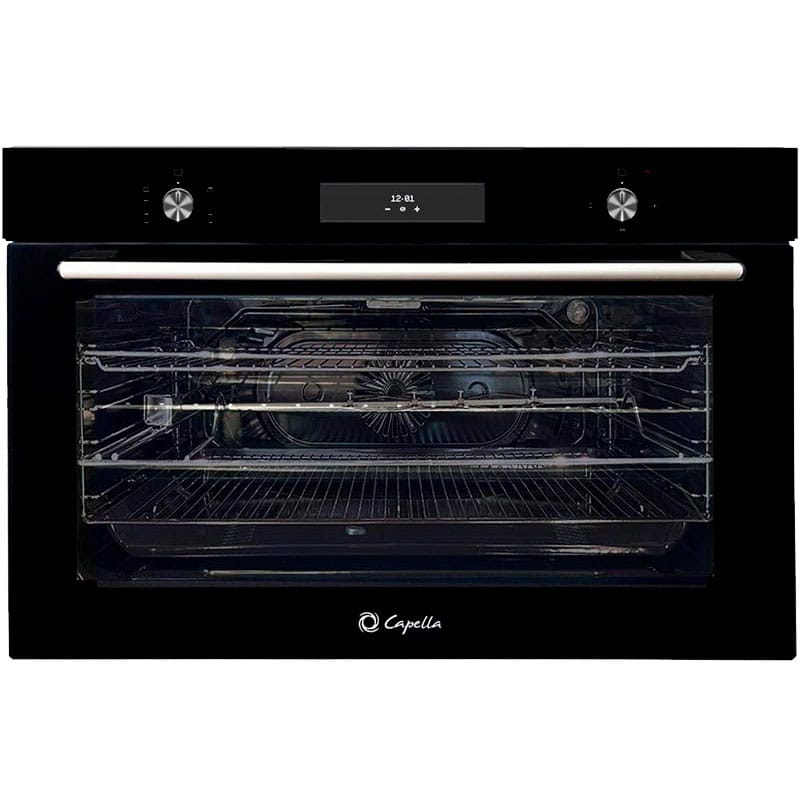 Capella – Horno de Empotrar a GAS Vidrio Negro de 90 cm